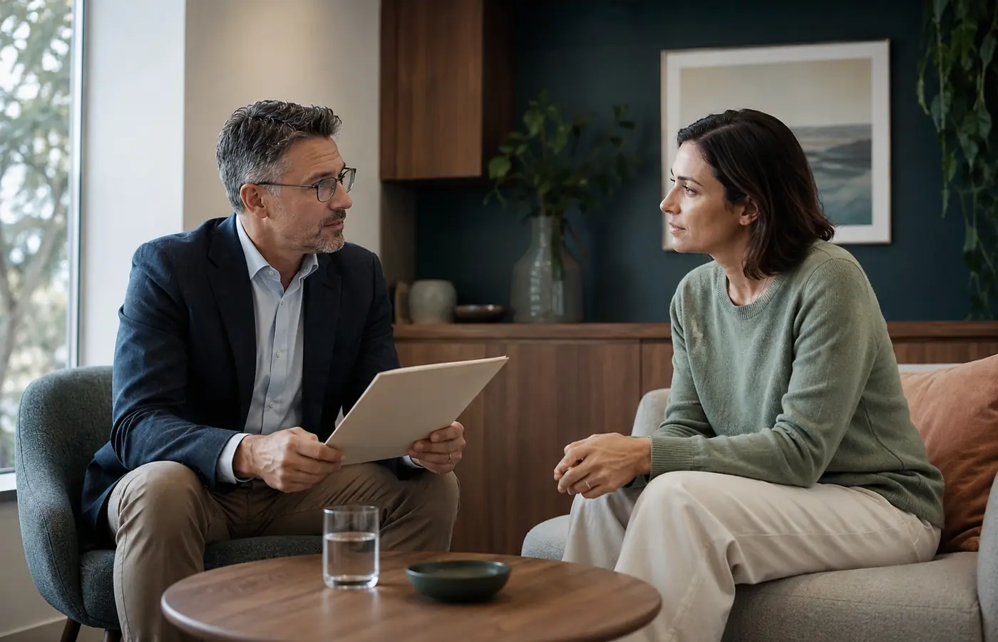 1080x600 Australian doctor discussing a care plan with a patient